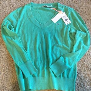 Vineyard Vines Teal V-Neck Sweater